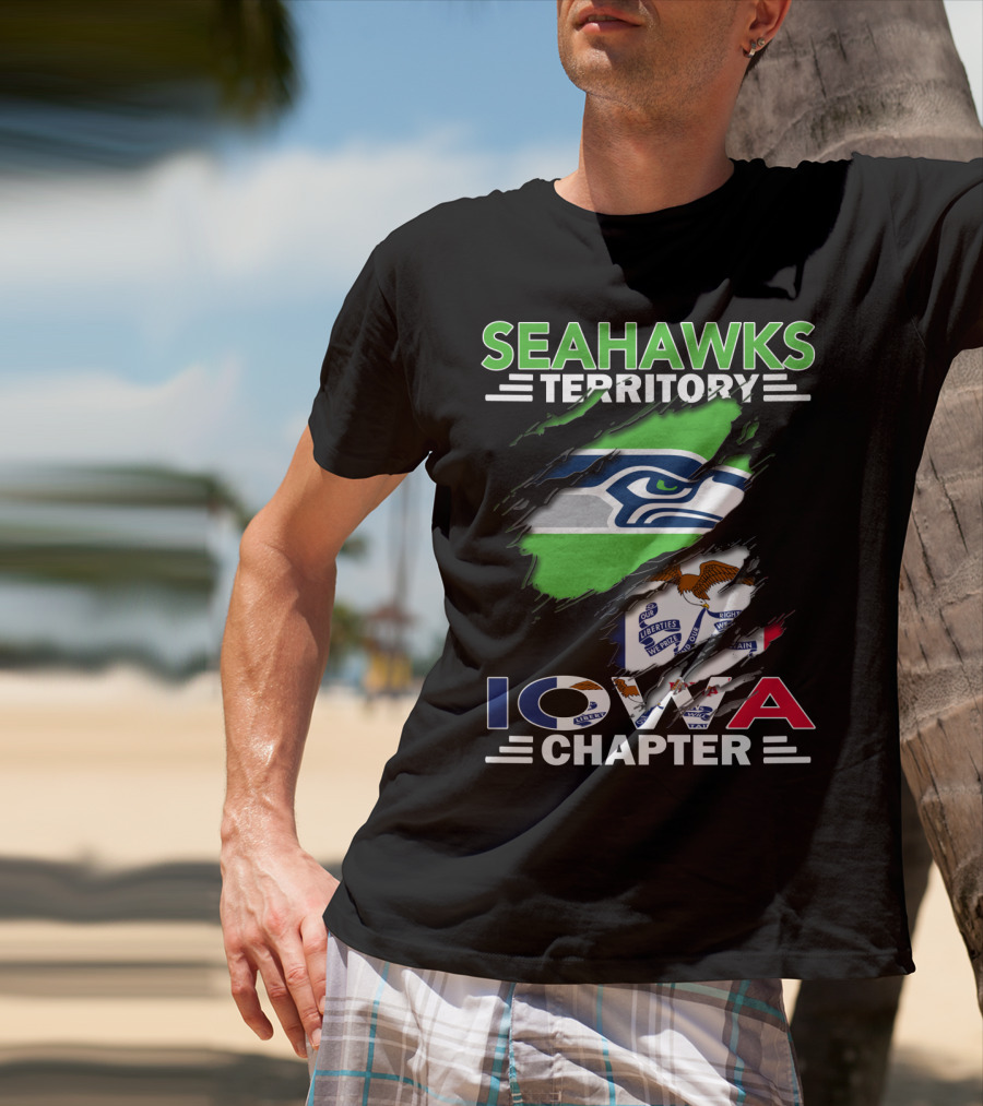 Seahawks Territory Iowa Chapter Flag T-Shirt