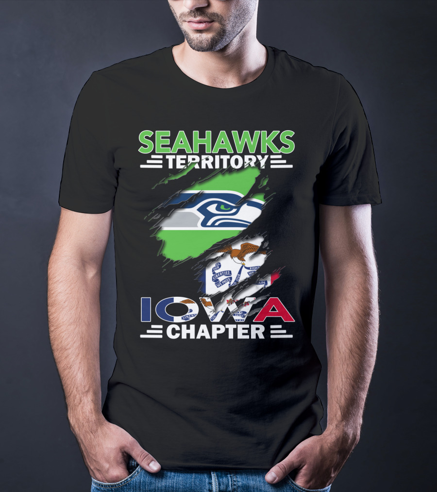 Seahawks Territory Iowa Chapter Flag T-Shirt