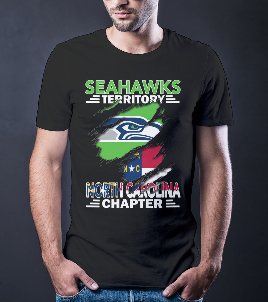 Seahawks Territory North Carolina Chapter Flag T-Shirt