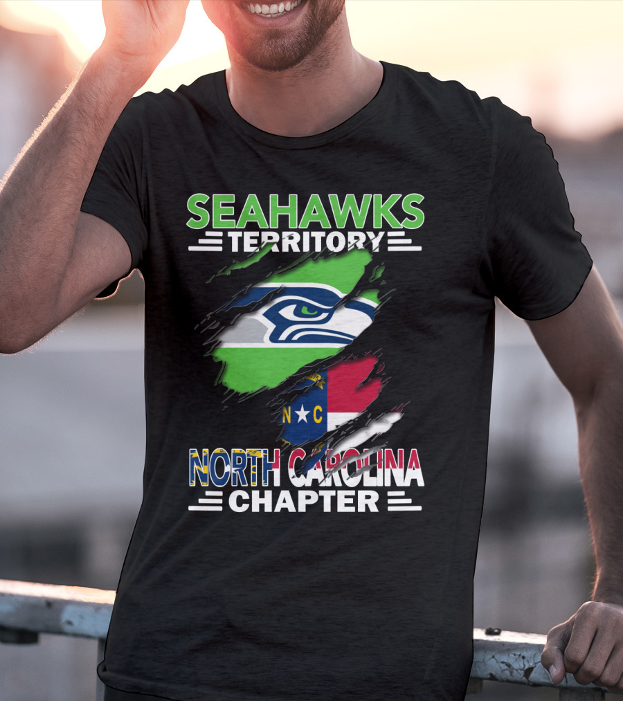 Seahawks Territory North Carolina Chapter Flag T-Shirt