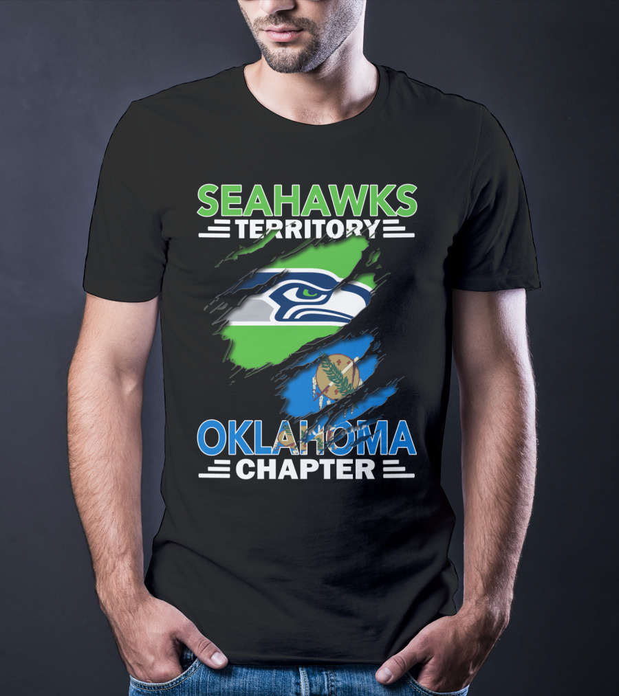 Seahawks Territory Oklahoma Chapter NFL Football Fan Group T-Shirt