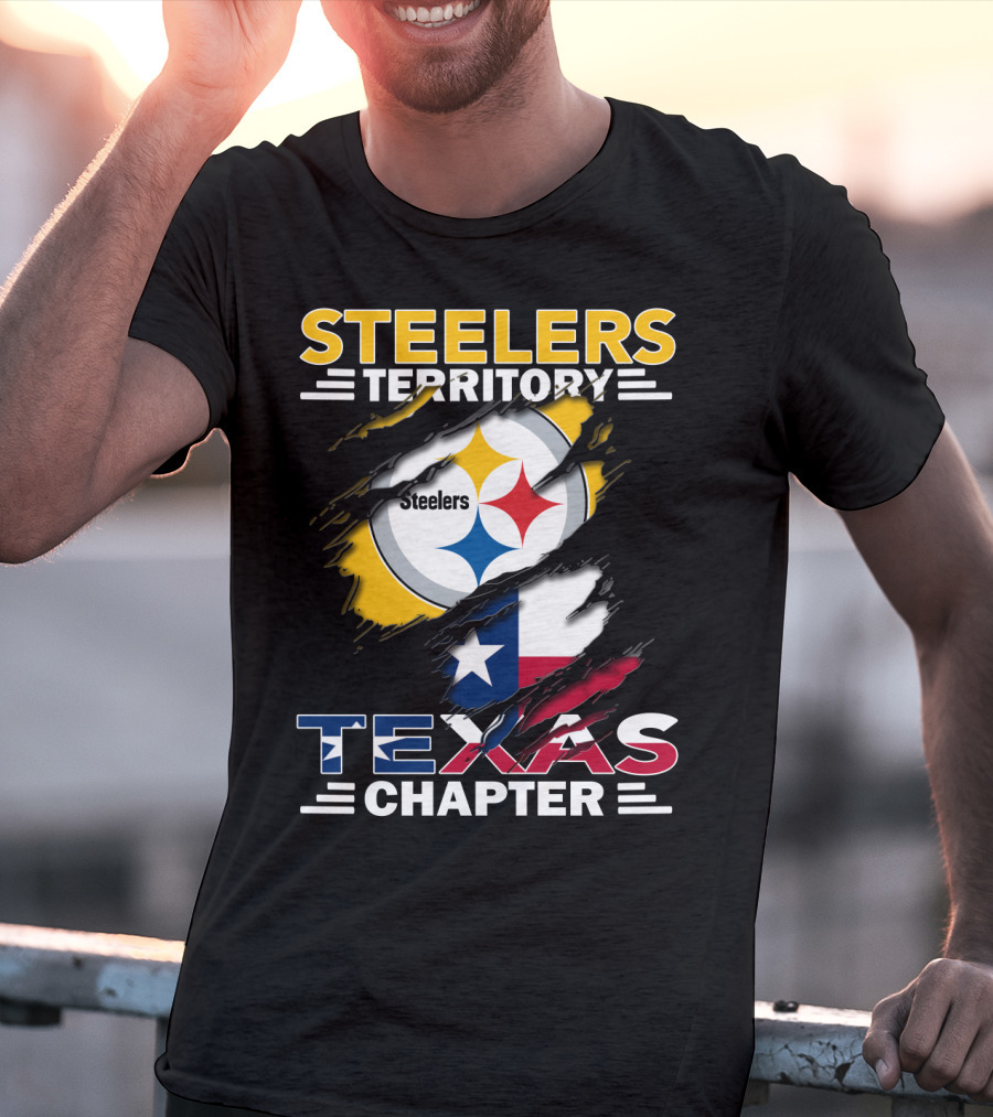 Steelers Territory Texas Chapter Steelers Logo Texas Flag T-Shirt