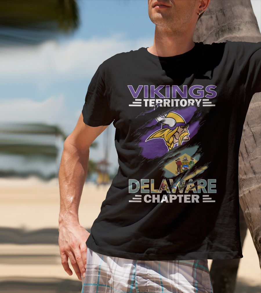 Vikings Territory Delaware Chapter NFL Fan Club Representation T-Shirt