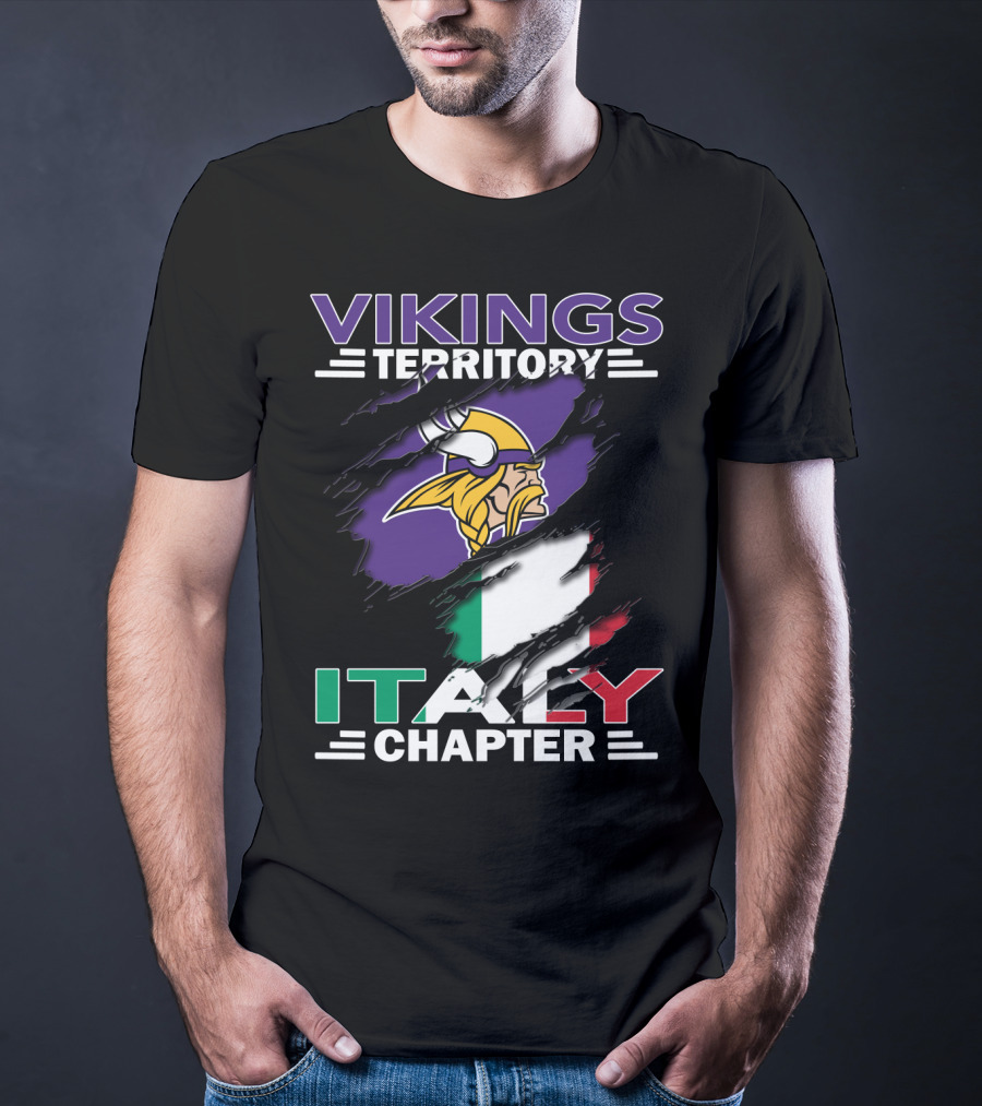 Vikings Territory Italy Chapter Flag T-Shirt