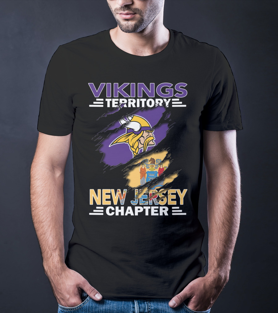 Vikings Territory New Jersey Chapter Nordic Pride State Integration T-Shirt