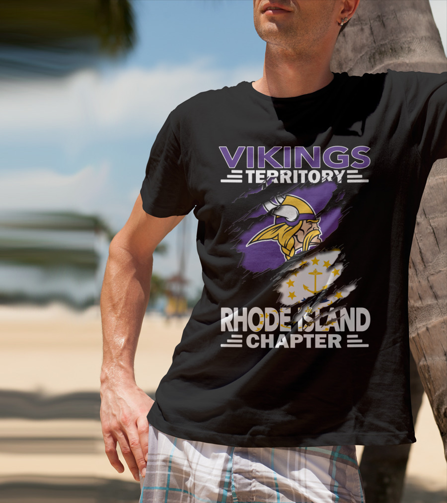 Vikings Territory Rhode Island Chapter Minnesota Football Fan Club T-Shirt