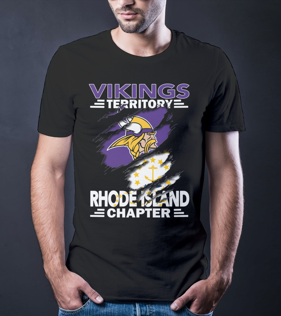 Vikings Territory Rhode Island Chapter Minnesota Football Fan Club T-Shirt