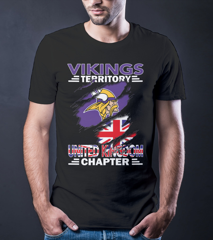 Vikings Territory United Kingdom Chapter Union Jack T-Shirt