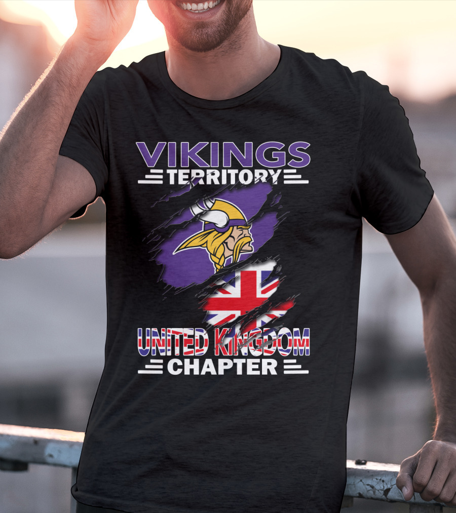 Vikings Territory United Kingdom Chapter Union Jack T-Shirt