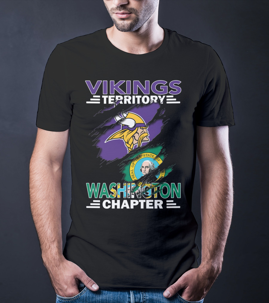 Vikings Territory Washington Chapter Seal Of The State Of Washington Viking T-Shirt