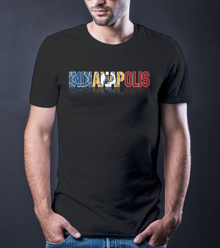 Indianapolis City Sports Teams Colts Pacers Colors And Reflection T-Shirt