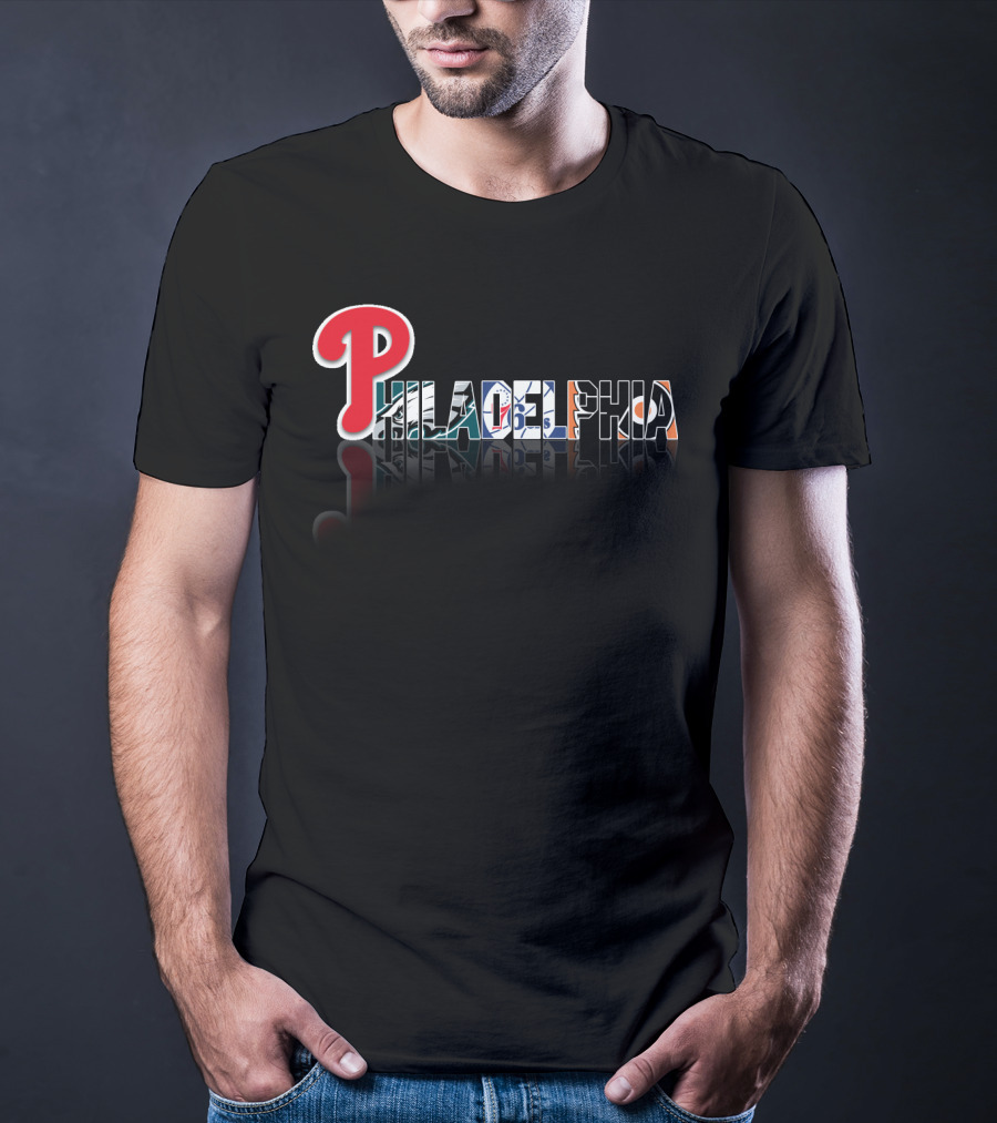 Philadelphia Sports Teams Logo Reflection T-Shirt