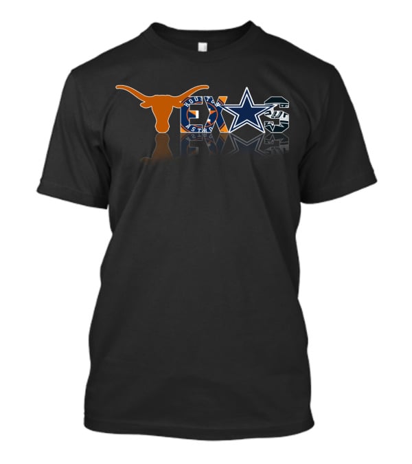 Texas Longhorns Astros Cowboys Spurs Icons T-Shirt