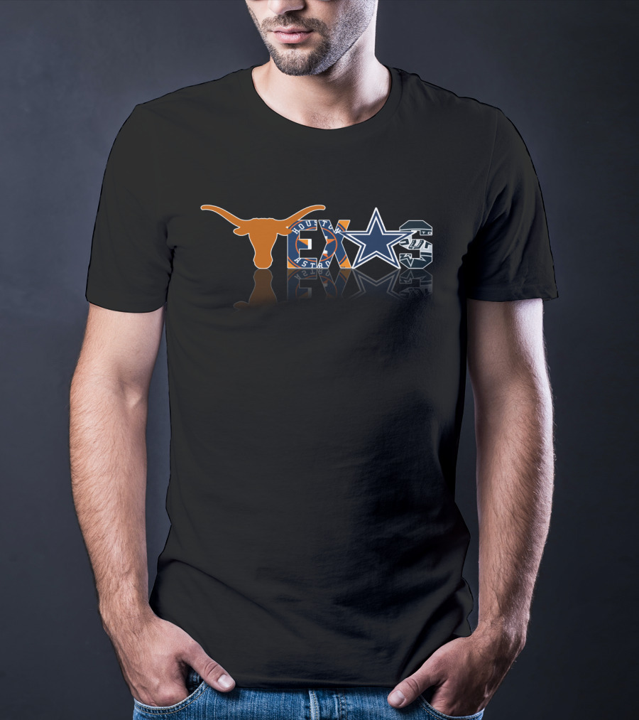 Texas Longhorns Astros Cowboys Spurs Icons T-Shirt