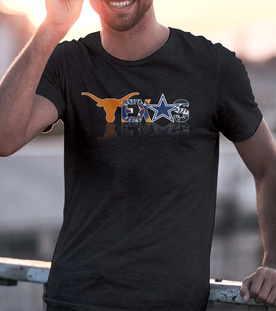 Texas Longhorns Astros Cowboys Spurs Icons T-Shirt