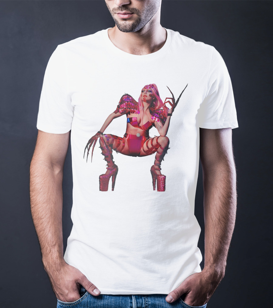 Chromatics Merch Futuristic Pink Costume And High Heels T-Shirt