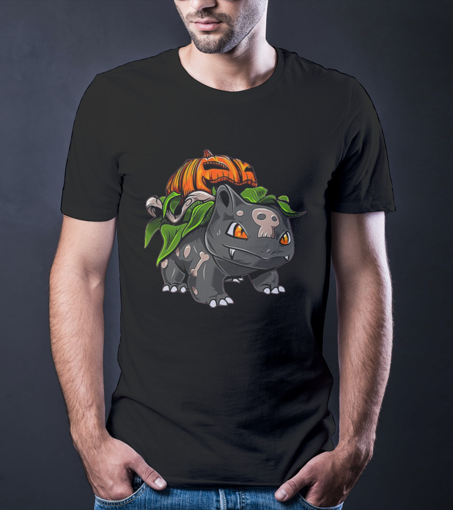 Pokemon Bulbasaur Halloween Pumpkin Fushigidane T-Shirt