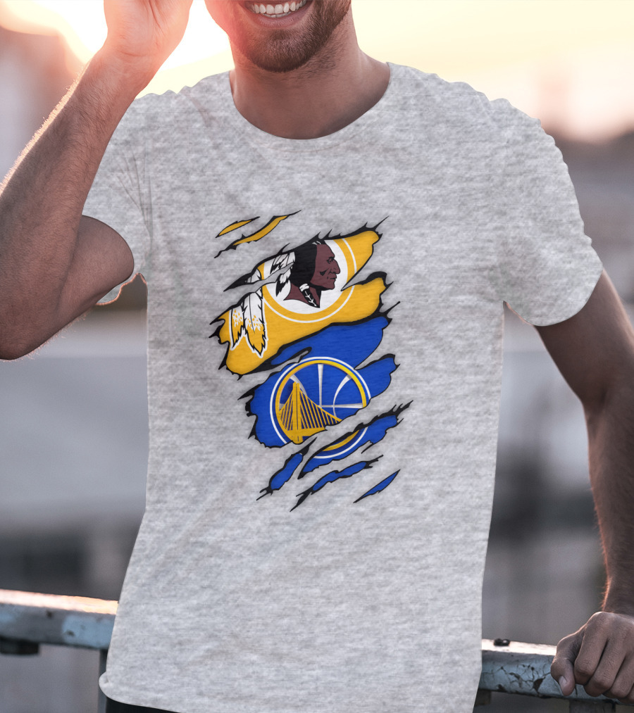 Washington Redskins Golden State Warriors Fusion T-Shirt