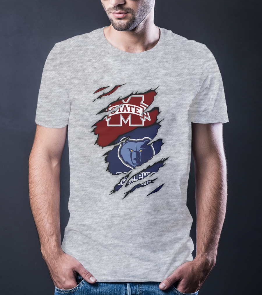Memphis Grizzlies Mississippi State Bulldogs Rip T-Shirt