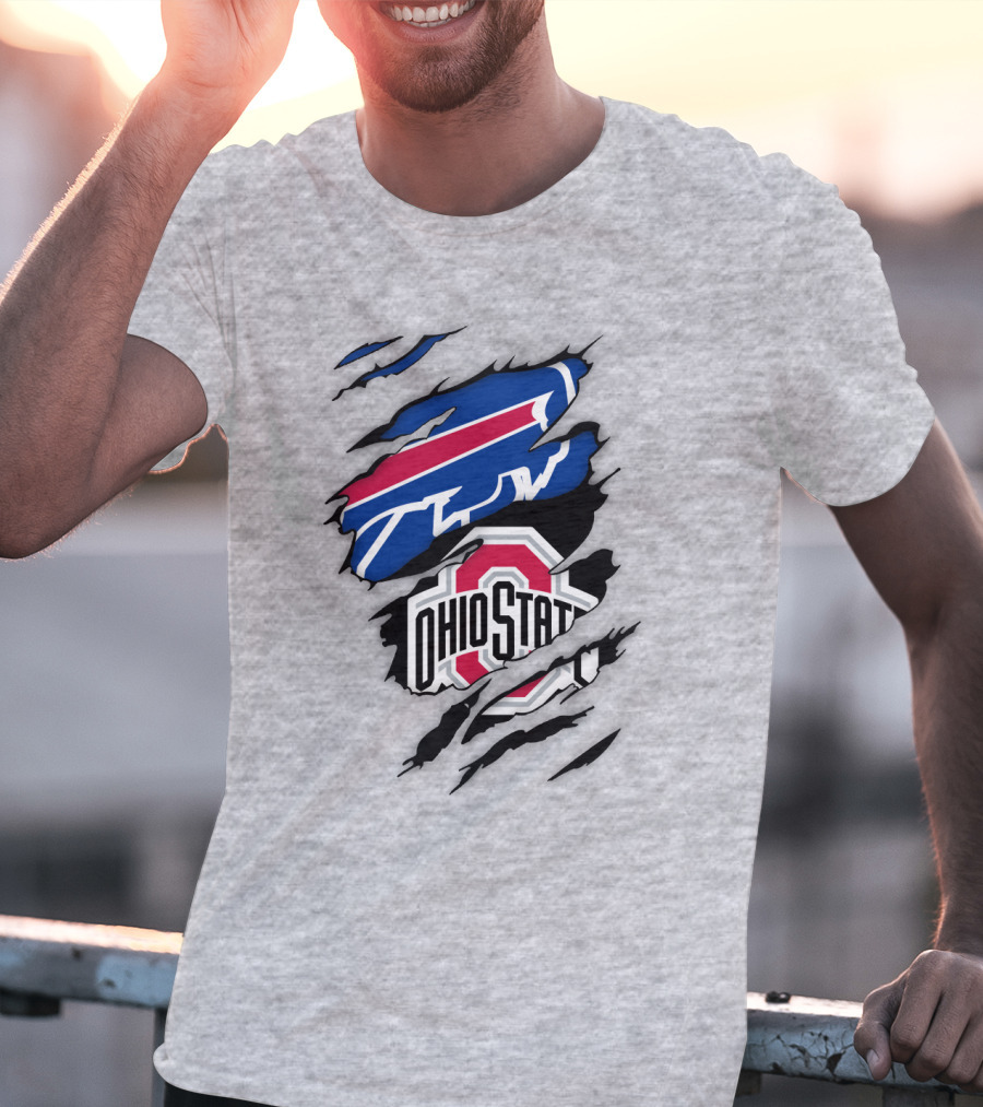 Buffalo Bills Ohio State Buckeye Logo Mashup T-Shirt