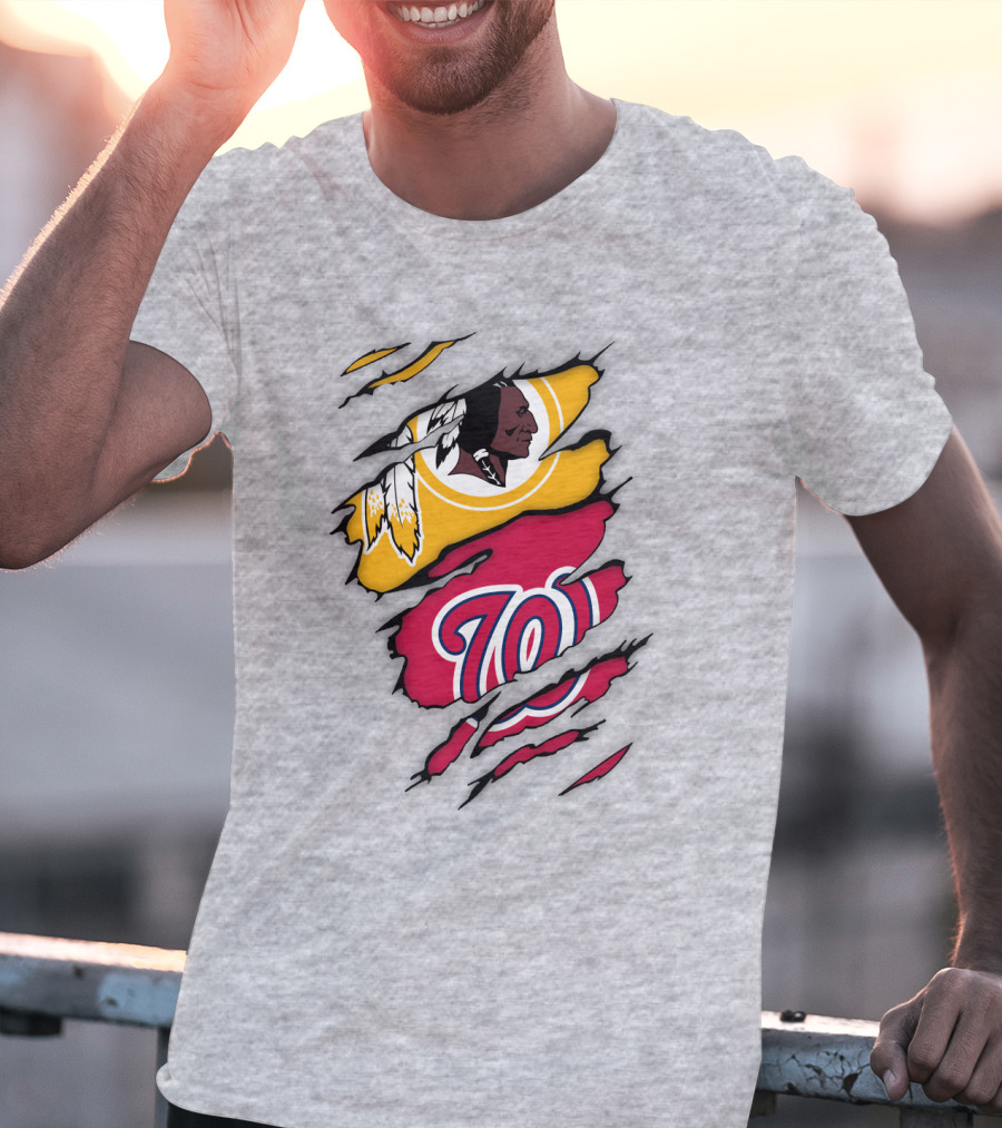 Washington Redskins Nationals Logo Mashup T-Shirt