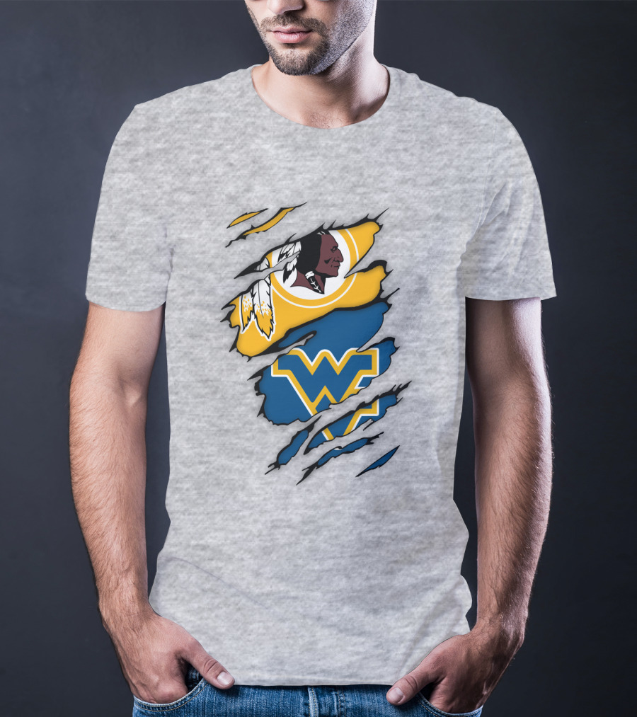 Washington Redskins Wv Mountaineers Collaboration T-Shirt