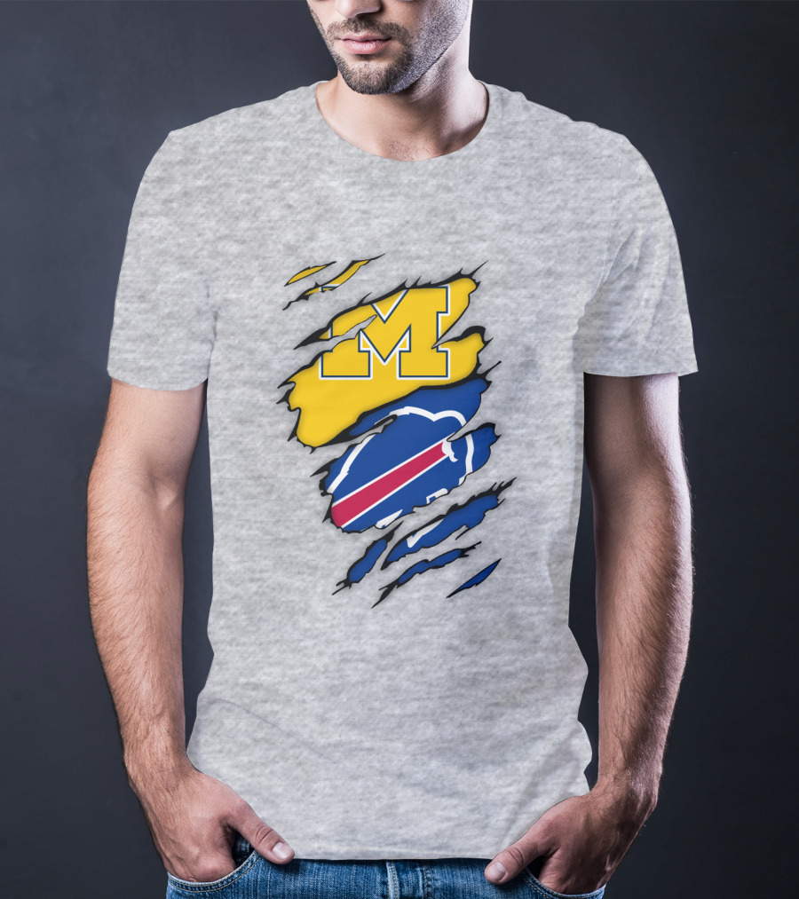 Buffalo Bills University Of Michigan Claw Rips T-Shirt