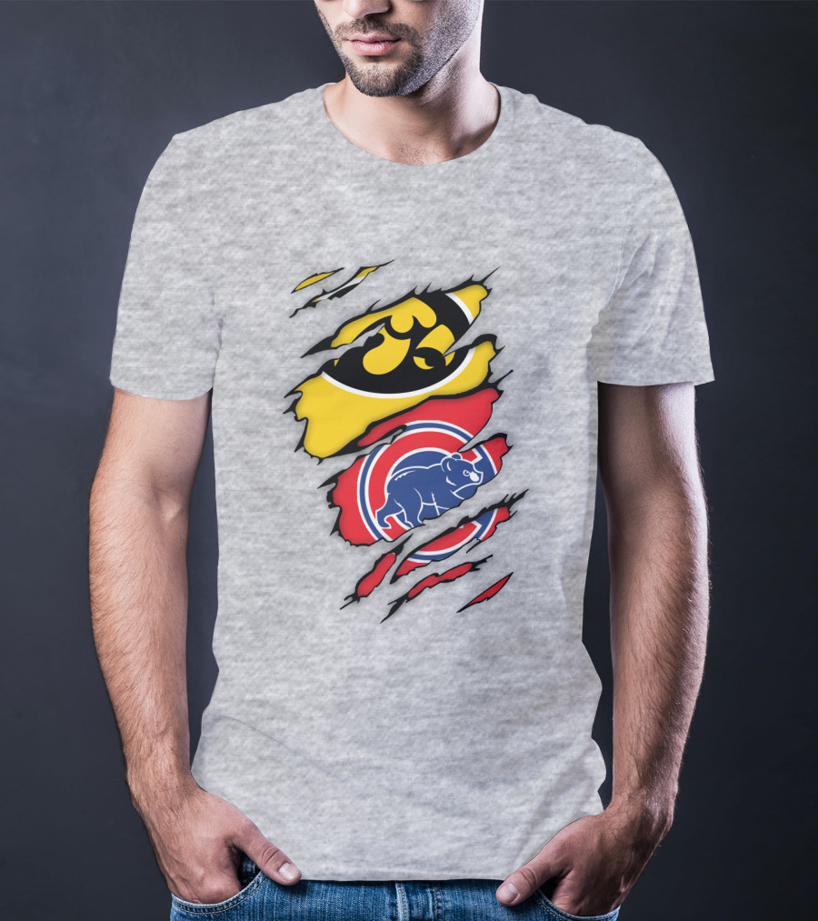Chicago Cubs Iowa Hawkeyes Mashup T-Shirt