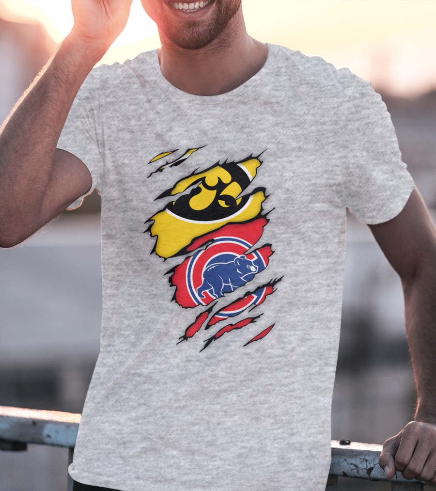 Chicago Cubs Iowa Hawkeyes Mashup T-Shirt