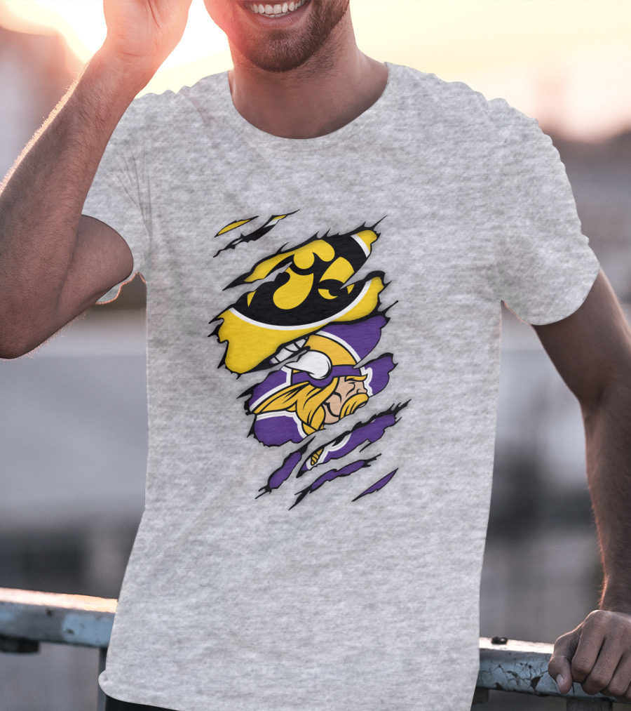 Minnesota Vikings Iowa Hawkeyes Fusion T-Shirt