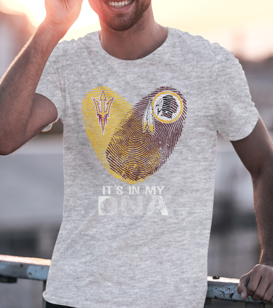 Arizona State Sun Devils It's In My Dna Washington Redskins T-Shirt