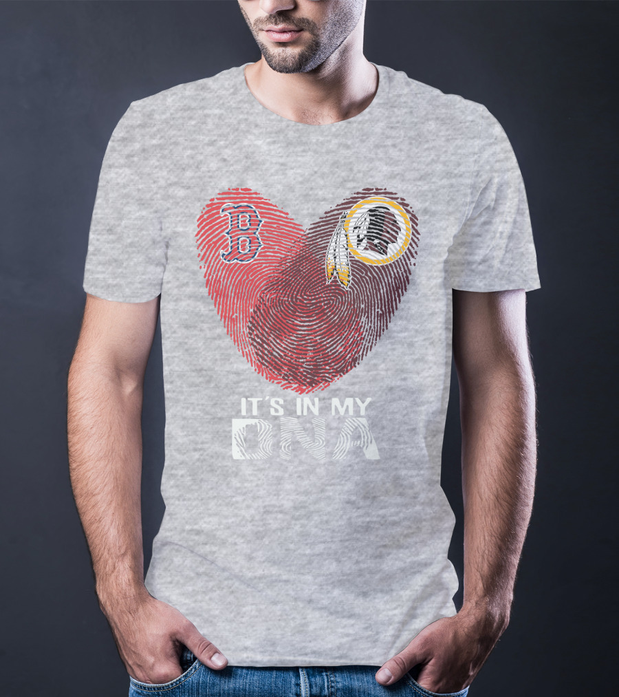 Boston Red Sox Washington Redskins It's In My Dna T-Shirt
