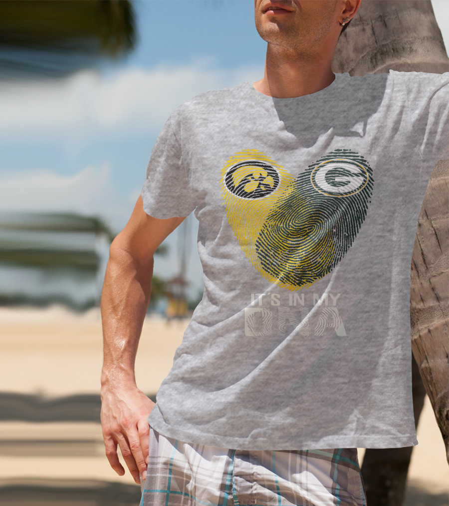 Iowa Hawkeyes Green Bay Packers It's In My Dna T-Shirt