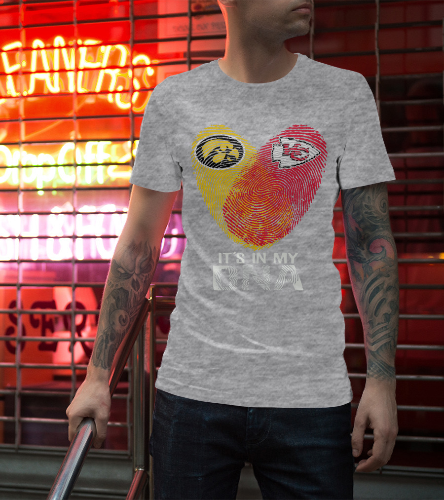 Kansas City Chiefs Iowa Hawkeyes It's In My Dna T-Shirt