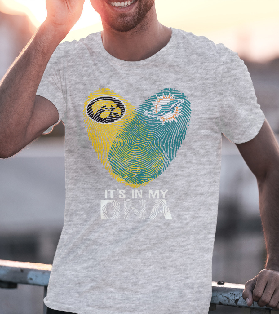 Miami Dolphins Iowa Hawkeyes It's In My Dna T-Shirt