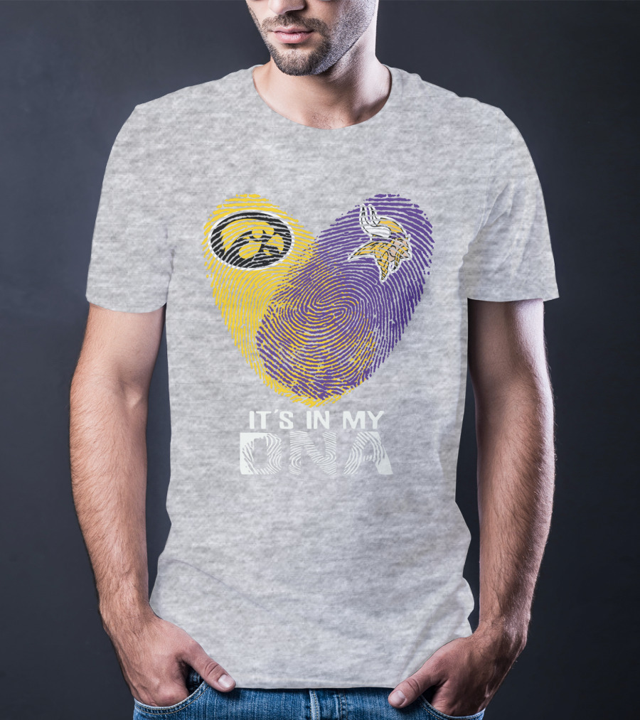 Iowa Hawkeyes Minnesota Vikings It's In My Dna T-Shirt