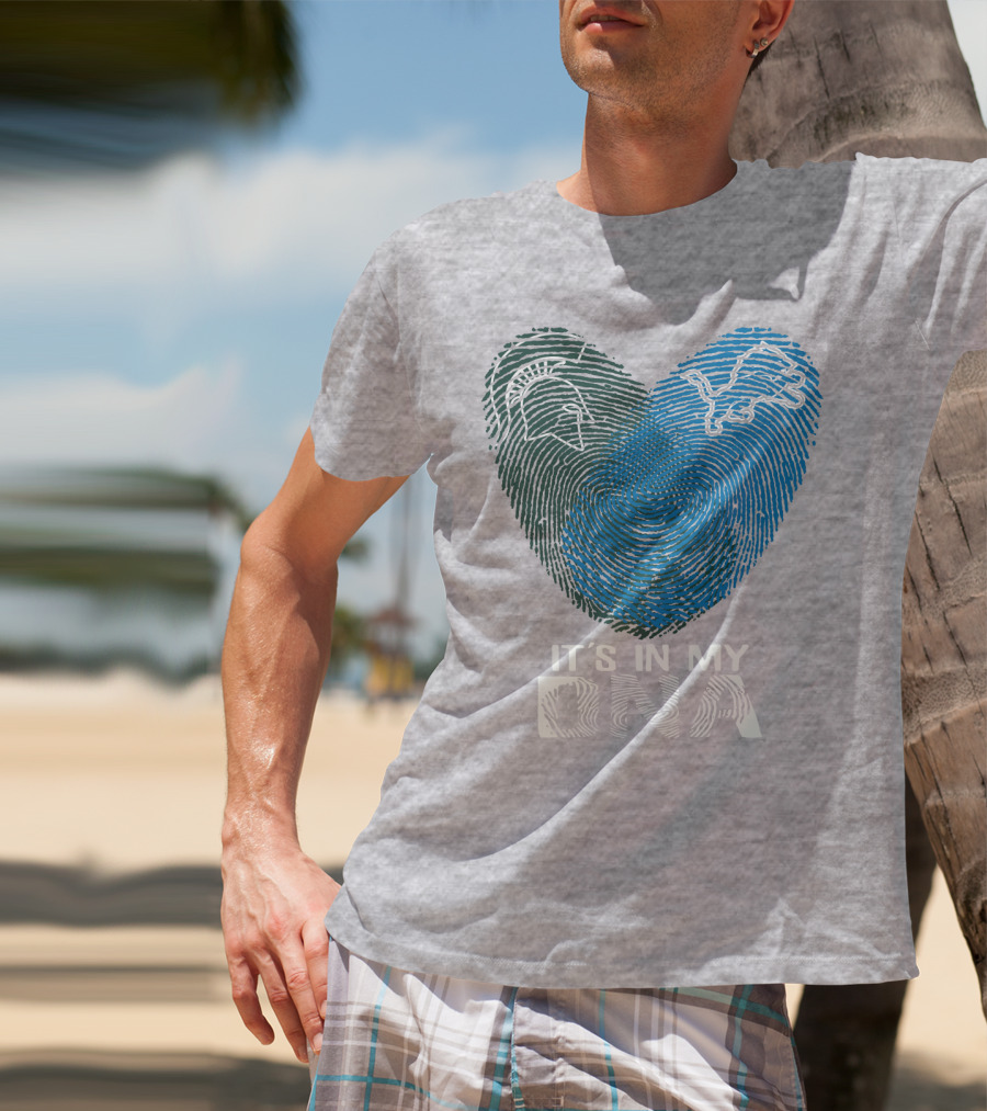 Detroit Lions Michigan State It's In My Dna T-Shirt