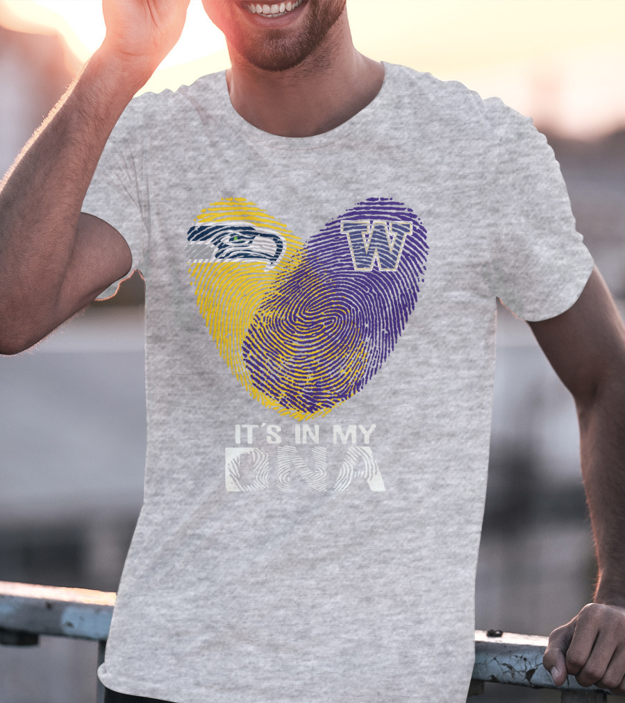 Seattle Seahawks Washington Huskies It's In My Dna T-Shirt