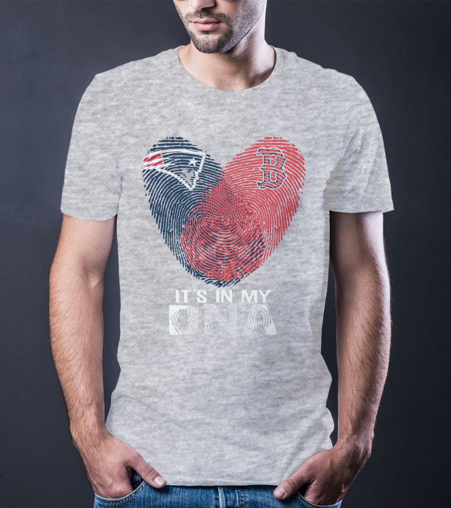 New England Patriots Boston Red Sox It's In My Dna T-Shirt
