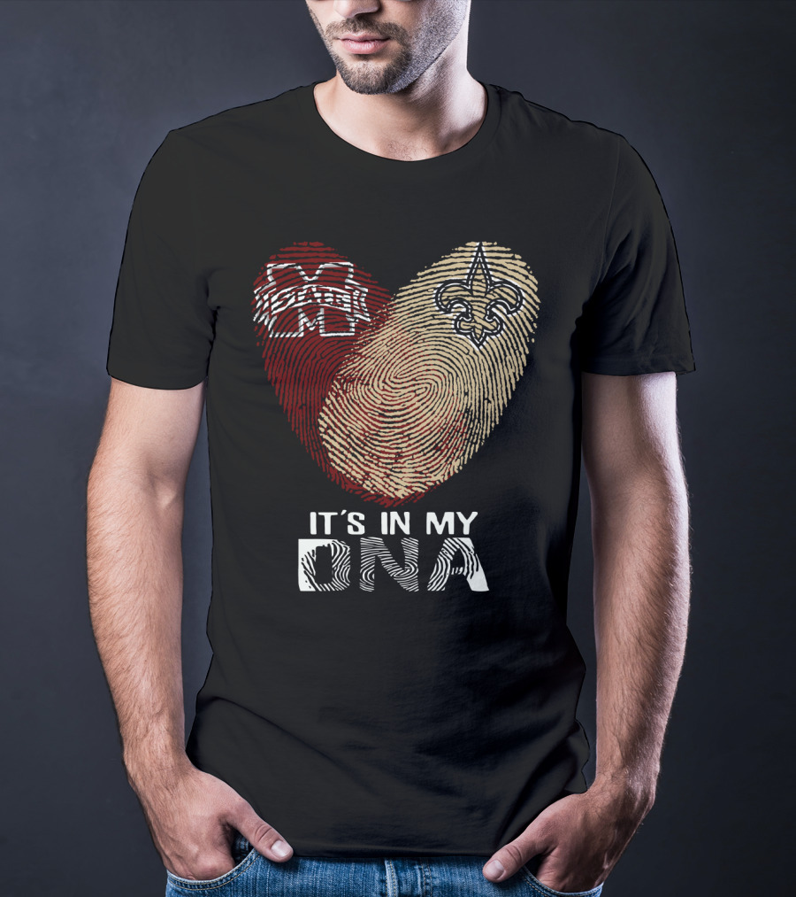New Orleans Saints Ms State It's In My Dna T-Shirt