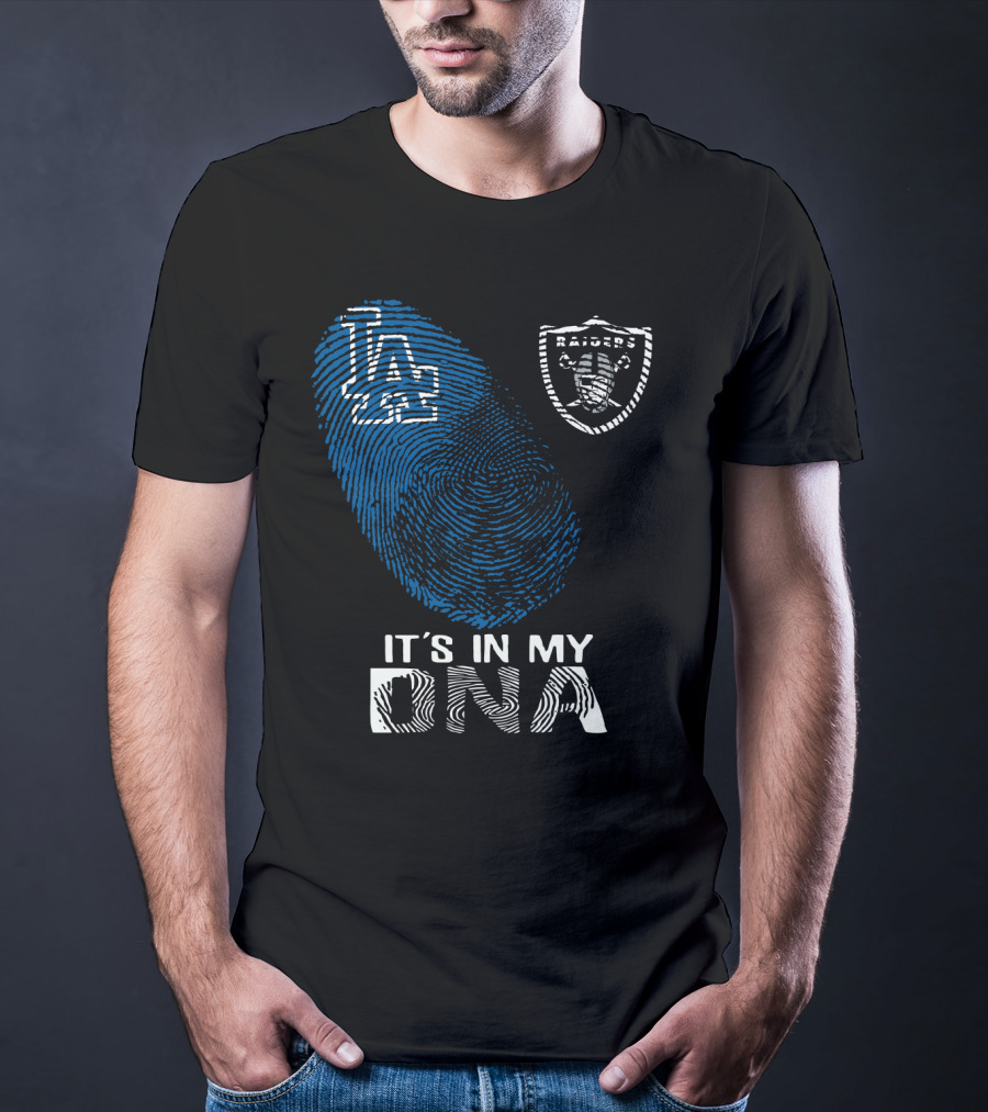 It's In My Dna Oakland Raiders Los Angeles Dodgers T-Shirt