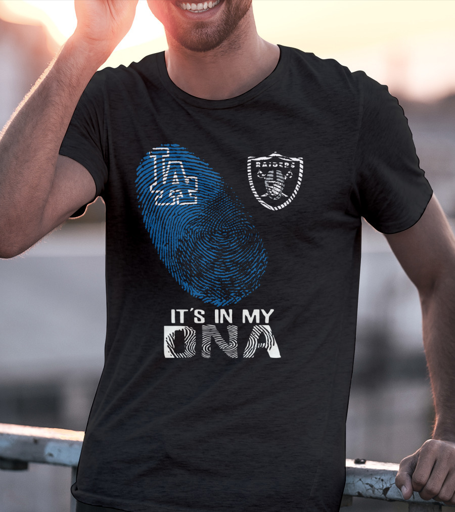 It's In My Dna Oakland Raiders Los Angeles Dodgers T-Shirt