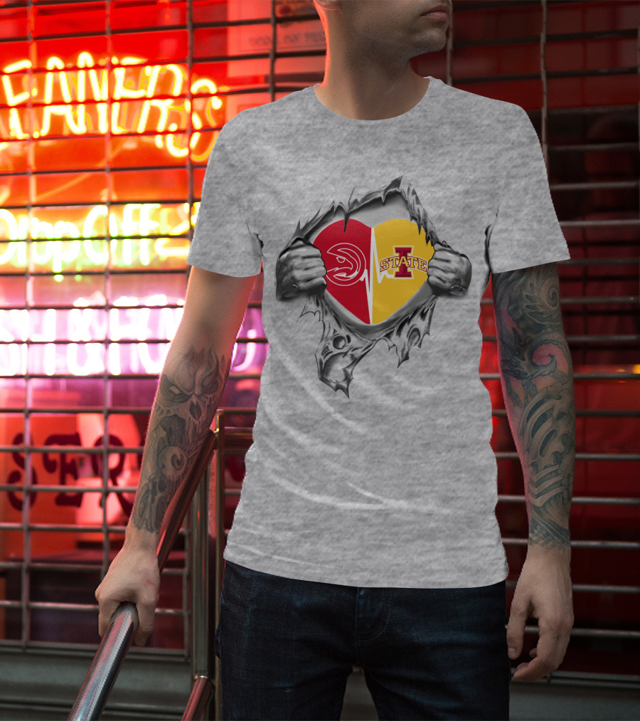 Atlanta Hawks Iowa State Heart T-Shirt