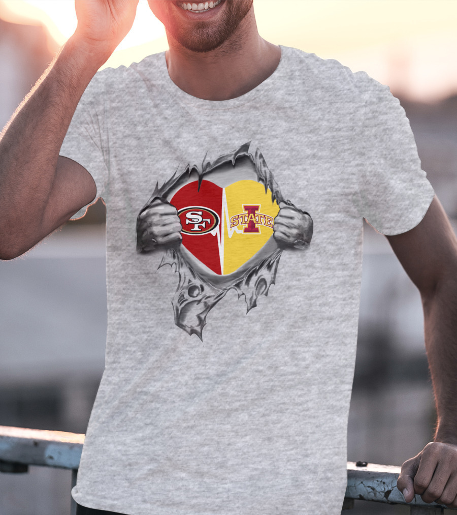 San Francisco Iowa State Heart Emblem T-Shirt