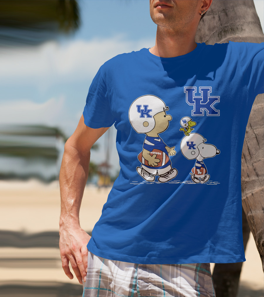 Kentucky Wildcats Peanuts Football Characters UK T-Shirt