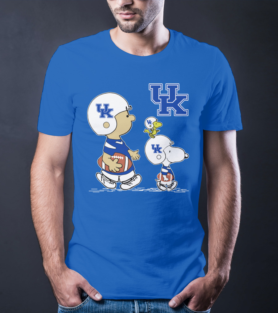 Kentucky Wildcats Peanuts Football Characters UK T-Shirt
