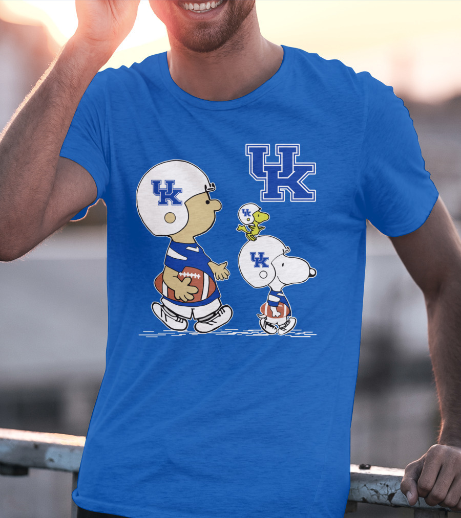 Kentucky Wildcats Peanuts Football Characters UK T-Shirt