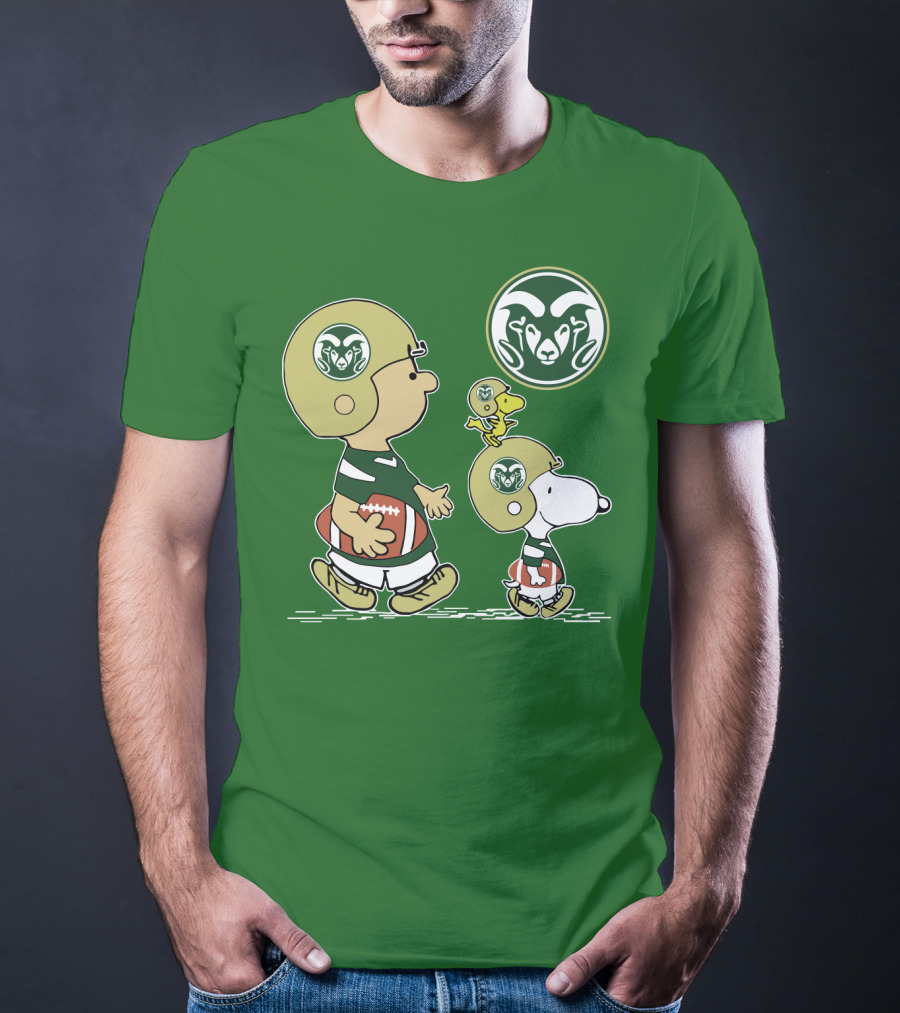 Colorado State Rams Peanuts Football Team Gear T-Shirt