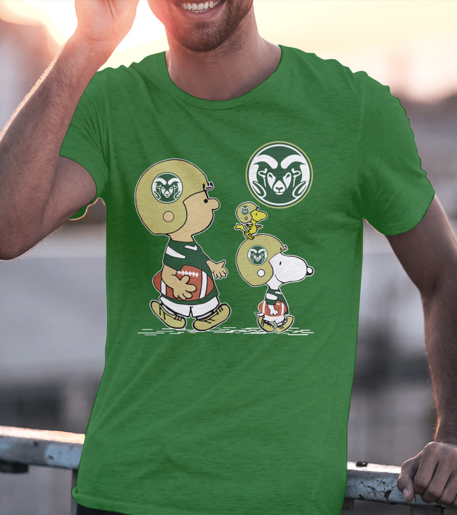 Colorado State Rams Peanuts Football Team Gear T-Shirt