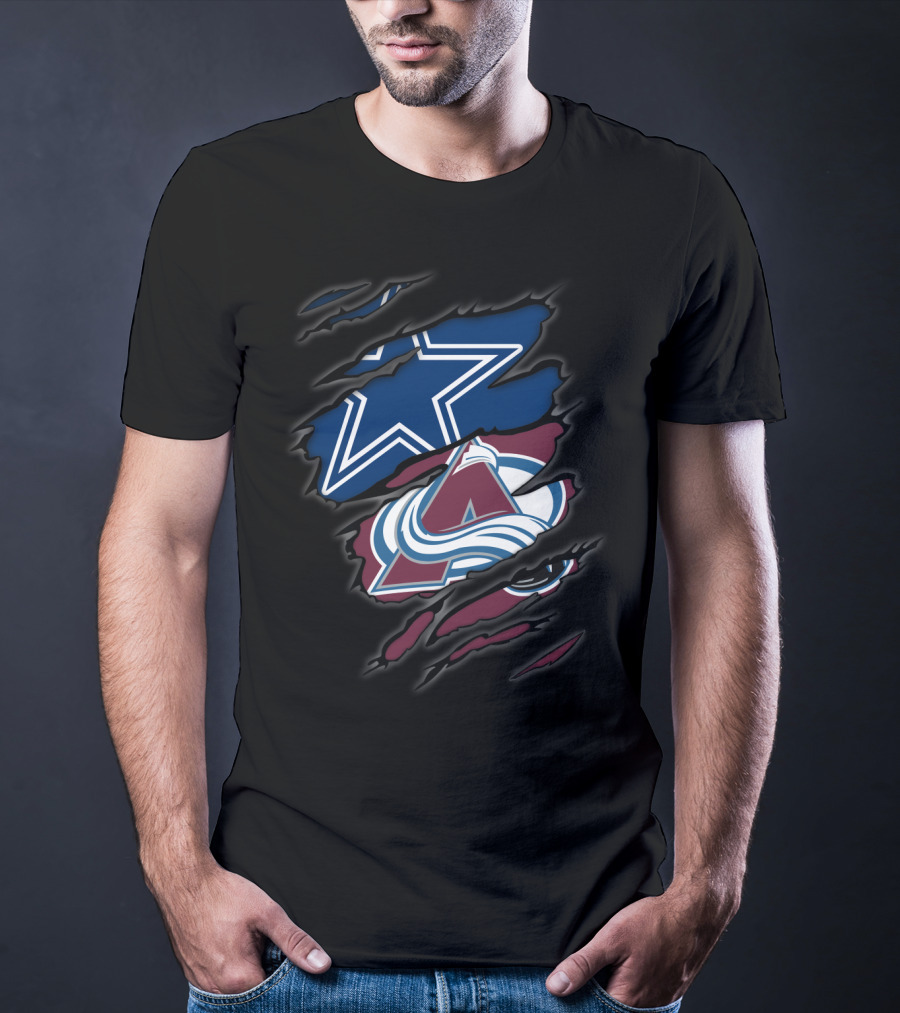 Dallas Cowboys Colorado Avalanche Crossover T-Shirt